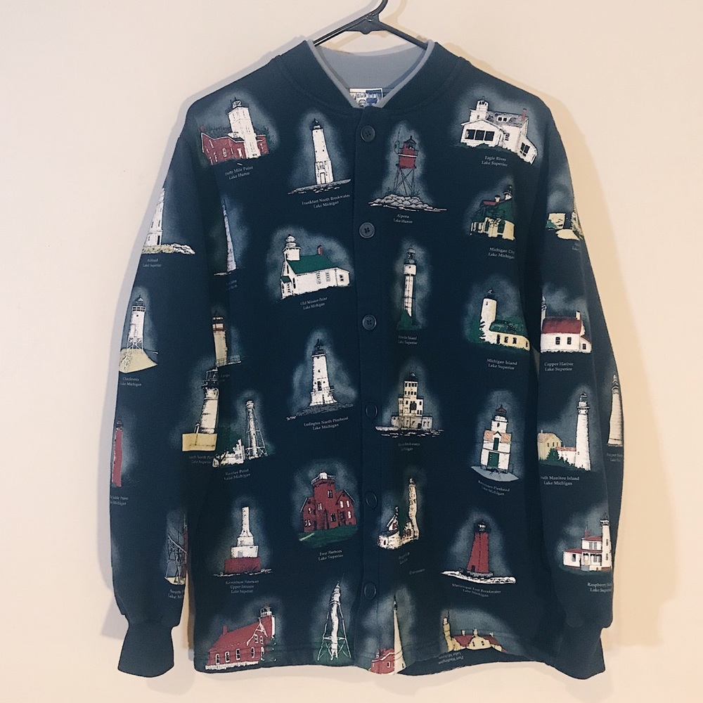 Vintage Great Lakes Lighthouse Sweater